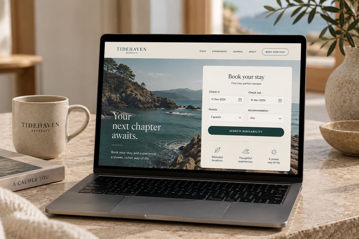 Tide Haven Retreats branded guest materials