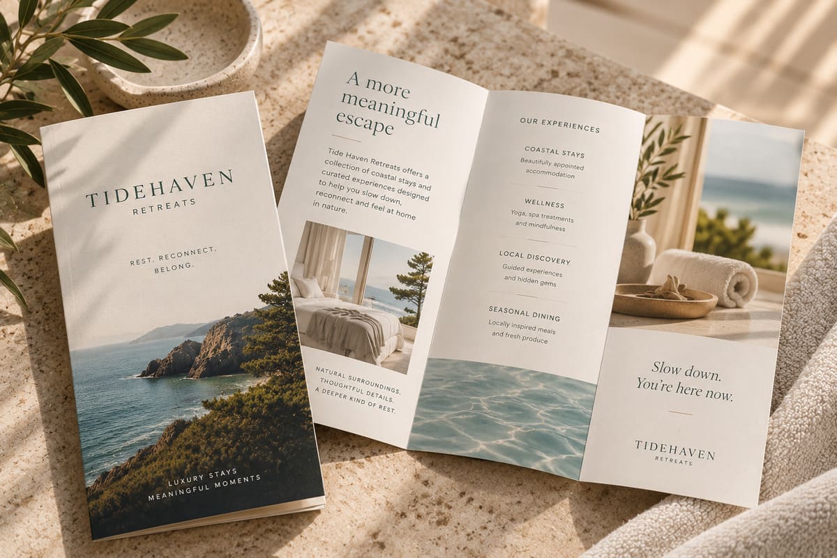 Tide Haven Retreats retreat collateral